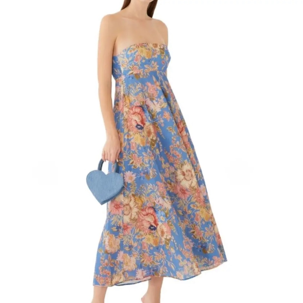Zimmermann Floral Strapless dress